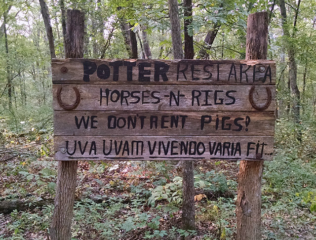 Unique Signs on Iowa Trails - Shimek State Forest