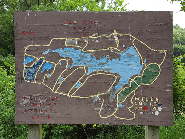 Unique Signs on Iowa Trails - Viking Lake State Park