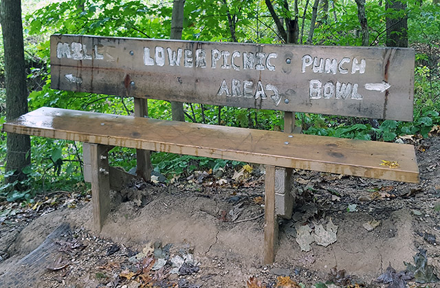 Unique Signs on Iowa Trails - Wildcat Den State Park