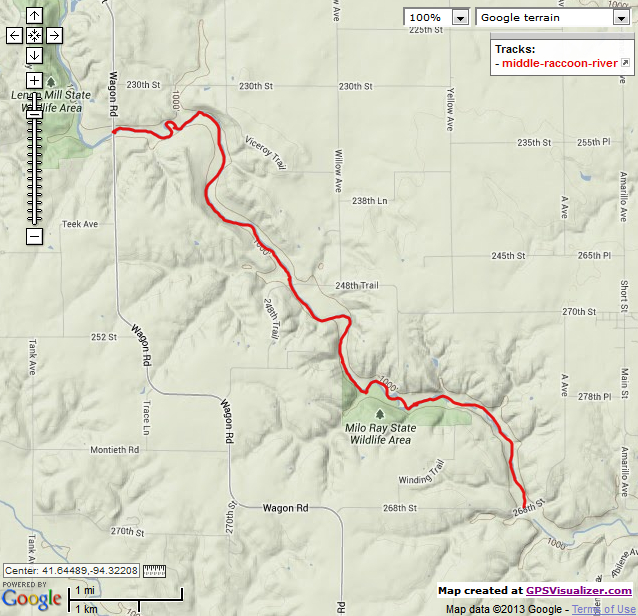 Middle Raccoon River Map