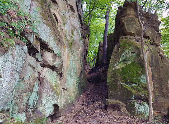 Wildcat Den State Park - Devil’s Alley and Steamboat Rock